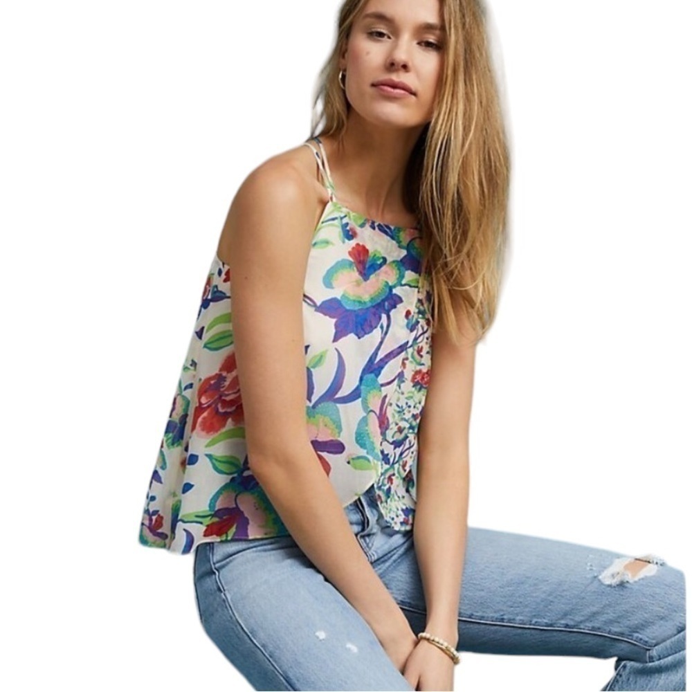 Maeve By Anthropologie St. Lucia Floral Cami Blouse Size XS